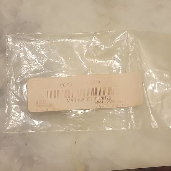 NWT ManiaMania Muse Ring Brass Gold Edgy Indie Punk Abstract Sculptural Boho 7 - Picture 10 of 10